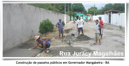 Construção de passeios públicos em Governador Mangabeira – BA